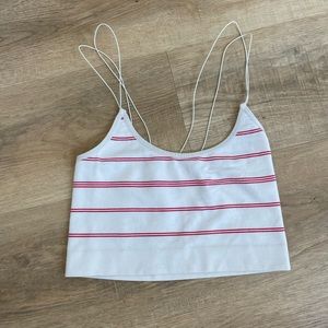 urban outfitters striped crop top